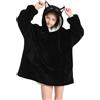 UUAISSO Felpa con Cappuccio per Ragazze Indossabile Felpa Oversize per Bambini con Tasca Abbigliamento Invernale