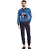 HOLLYWOOD MILANO Pigiama Uomo Invernale in Cotone Interlock, Art. FR019 Jeans Melange L
