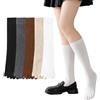 AOOPOO 5 Paia Calzini da Donna a Cinque dita in Cotone, Lunghi al Ginocchio Donna, Calzini da Stivali alti Fino al Ginocchio per Ragazza Scuola Cosplay Calze Uniformi, EU 35-40