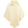 Rayson Poncho Donna Invernale Autunno Elegante Classico Tinta Unita e Elasticizzata Mantella Senza Maniche Glamorous Baggy Scialle Irregular Moda Giovane Top(Beige)