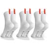925Socks Calzini sportivi in cotone argentato, anti-odore, traspiranti, imbottiti, anti-vesciche, a compressione, per uomini e donne, taglie 3-7, 7-9,5, 7-12, Bianco (3 paia), L