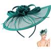 Alipis Fascinator Verde in Iuta Sintetica Cappellino Elegante da Donna per Cerimonia e Festa, Dettagli Raffinati e Fissaggi per Chioma Facili da Decorare