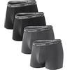 DAVID ARCHY Boxer da Uomo Pantaloncini retrò con Tasca 3D rigonfia, Mutande da Uomo in bambù Biancheria Intima di Base Ultra Morbida Traspirante, Pacco da 3/4