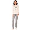 HOLLYWOOD MILANO Pigiama Donna Invernale in 100% Cotone Interlock