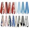 HIVTE Set di 16 Foulard in Raso di Seta - Decorazioni per Borse, Nastri per Capelli, Bandana, Sciarpe Sottili e Accessori Donna