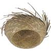 WRITWAA Cappello Di Paglia Intrecciato a Mano Cappello Da Spiaggia Uomo Estivo Da Sole Stile Hawaii Accessorio Leggero E Traspirante Per Feste Messicane