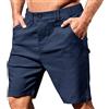 hehiy Bermuda Uomo Cargo Pantaloncini con Tasche Laterali Shorts Pantaloni Corti Slim Fit Bermuda Sportivi Uomo Nero/Bianco/Grigio/Blu Scuro