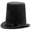 Weduspaty Cappello a cilindro, cappelli a cilindri per uomini, cappello a cilindro neri alto cappello in tessuto non tessuto per uomo cappello da spettacolo di cappelli mago formale per butler novità di hallow