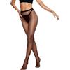 sofsy Collant a Rete Donna Sexy - Classico Nero, Calze a Rete a Vita Alta, Taglia Medium/Large - Nylon Resistente - Made in Italy
