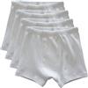 HERMKO 2900 Confezione da 4 Pants Bambino - Puro Cotone, Farbe:Bianco, Größe Kinder:7-8 Anni