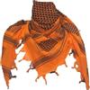 OUTDOOR WORLD BE ACTIVE Outdoor World, sciarpa Shemagh dell'esercito arabo dell'OLP, scaldacollo Keffiyeh, turbante arabo con nappa, 110 cm x 110 cm, Arancione, Taglia unica