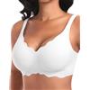 Ganado Jelly Bras - Reggiseno senza cuciture da donna | Reggiseno senza ferretto, gel, imbottito, push-up, smerlato, supporto per seni cadenti, senza fili, reggiseno a maglietta