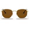 Ray-Ban 3548N, Occhiali da Sole Uomo, Marrone (Gold Braun Klassisch B-15)