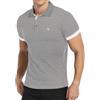 KUYIGO Uomo Polo Manica Corta Ricamo Testa di Cervo Golf Tennis Cotone T-Shirt S-XXL