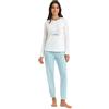 Il Granchio Pigiama Donna Lungo in Cotone gp5091