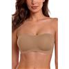 SHEKINI Donna Reggiseno Senza Spalline Reggiseno Schiena Scoperta Reggiseni Senza Ferretto Push up Imbottito Brassiere Top Senza Cuciture