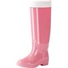 LOIJMK Stivali di gomma da donna alti da pioggia, imbottiti, impermeabili, da lavoro, Wellington, stivali invernali, stivali in gomma, scarpe da giardino, Colore: rosa., 40 EU