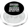Emotional Support Bearded Dragon Do Not Supporto emotivo Drago Barbuto PopSockets PopGrip per MagSafe