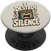 Funny Guitar Music designs Amplificatore Chitarrista Amante della Musica Umorismo PopSockets PopGrip Adesivo