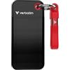 Verbatim Pocket SSD 512 GB, SSD esterno USB 3.2 Gen 2, fino a 1000 MB/s di lettura e scrittura, disco rigido portatile per PC, Mac e console, nero/rosso