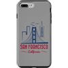 Mystic Lilian Custodia per iPhone 7 Plus/8 Plus semplice, san francisco, californiano, orizzonte, dorato,