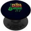 Peace Love Music Retro Guitar Hippie Vib Peace Love Music Retro Hippie Vibes Chitarra 60s 70s Style PopSockets PopGrip Adesivo