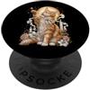 Catholic Core Catholiccore Aesthetic Got Maine Coon Cat Coquette Cristiano Religioso Fiocco Stelle Floreale PopSockets PopGrip Adesivo