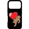 sloth two-fingered hanging animal lazy r Custodia per iPhone 17 Pro Bradipo con un grande cuore
