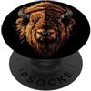 Motivo Bufalo per gli amanti dei bovini Bisonte Europeo Bovini Selvatici Bisonte Americano Bufalo PopSockets PopGrip Adesivo