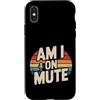 Rumori e risatine a distanza Custodia per iPhone X/XS Am I On Mute Chiama riunione remota