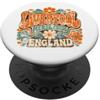Utopia Sport Liverpool England Shop Liverpool Merseyside England - Stampa floreale invecchiata PopSockets PopGrip Adesivo