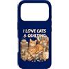 Cute Sewing Cat Funny Quilting Craft Lov Custodia per iPhone 17 Pro Design vintage per amanti del cucito, trapuntatura, per amanti del fai da te