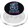Octupus Skull Art Cyberpunk Skull System Overload Octupus Techno Rave Art PopSockets PopGrip per MagSafe