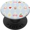 Preppy Coquette Teen Aesthetic Iced Coffee - Occhiali da sole a forma di cuore con archetti e cuffie, colore azzurro PopSockets PopGrip Adesivo