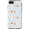 Preppy Coquette Teen Aesthetic Custodia per iPhone SE (2020) / 7/8 Iced Coffee - Occhiali da sole a forma di cuore con archetti e cuffie, colore azzurro