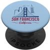Mystic Lilian semplice, san francisco, californiano, orizzonte, dorato, PopSockets PopGrip Adesivo