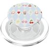 Preppy Coquette Teen Aesthetic Iced Coffee - Occhiali da sole a forma di cuore con archetti e cuffie, colore azzurro PopSockets PopGrip per MagSafe
