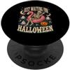 Summer Halloween Skeleton Flamingo Appar Aspettando solo Halloween Skeleton Flamingo Summer PopSockets PopGrip Adesivo