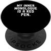 Critical Thinking il mio monologo interiore è una penna rossa Witty Notebook Design PopSockets PopGrip Adesivo