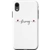 Fun Designs Custodia per iPhone XR Cuore forte carino scritto a mano tipografia regalo