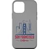 Mystic Lilian Custodia per iPhone 12 mini semplice, san francisco, californiano, orizzonte, dorato,
