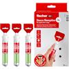 Fischer 3x Stucco Veloce con Spatola Integrata per Coprire Fori e Crepe nel Muro, Pronto all'Uso, 210 ml (3x70ml), 564378