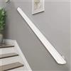 YTLEMON Corrimano in Legno per Scale Ringhiere, Passamano per Scale in Legno Antiscivolo con Staffe, Asta di Sostegno per Corridoio a Muro Kit Completo, Casa Loft Interni Passi Per Anziani (bianco, 50cm)