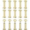 PATIKIL Viti Chicago, 60 Pezzi M5 x 18mm Acciaio Al Carbonio Testa Phillips Rivetti Viti Di Fissaggio Chiodi Post Rivetti Per Cintura In Pelle Zaino Borsa Legatoria Artigianato, Colore Oro