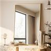 BEAUTYPEAK Specchio da Parete Rettangolare da 71x51cm con Cornice in Metallo, Oro Specchio da Bagno Anti-rottura, Specchio da Parete per Bagno, Camera da Letto, Soggiorno, Specchio da Bagno