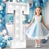 XFNWT Lettere luminose a LED da 1,2 m, kit di luci a mosaico per compleanno, laurea, baby shower, casa, bar, eventi interni ed esterni, T, 120 cm