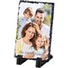 WACAR Cornice personalizzata con cornice, cornice in ardesia roccia personalizzata con testo fotografico, regalo commemorativo personalizzato per festa della mamma, festa del papà, anniversario di