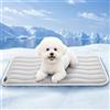 Angelpet Tappetino Rinfrescante per Cani 60x50cm, Q-MAX >0,56, Tappetino Senza Gel per Cani Medi & Gatti, Tessuto Fresco, Antiscivolo, Traspirante, Lavabile, Trasportino, Pavimento & Auto, Grigio