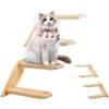 PELUOMOZ Scala per gatti da parete reversibile a sinistra e destra, mensola per arrampicata con corda in sisal, mobili da parete per gatti