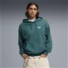 PUMA Felpa con cappuccio con logo Essentials N.1 dal taglio morbido da uomo, Abbigliamento, Verde, S
